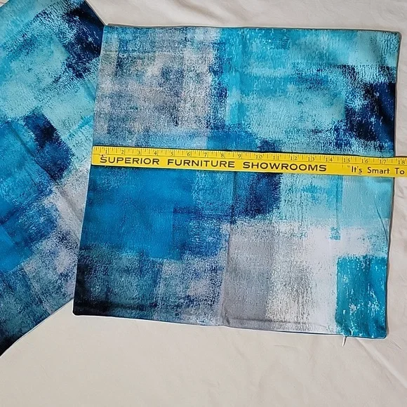 NIB Abstract Blue Pillow Covers - Picture 2 of 5